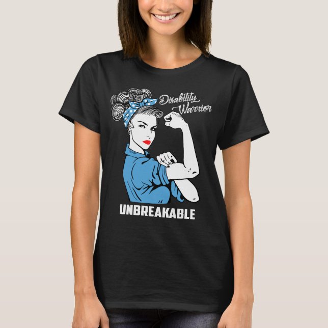 Unbreakable handikappkrigare t shirt (Framsida)