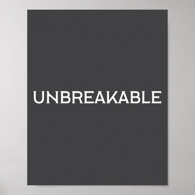 Unbreakable Insrational Motivational Saying  Poster (Framsidan)