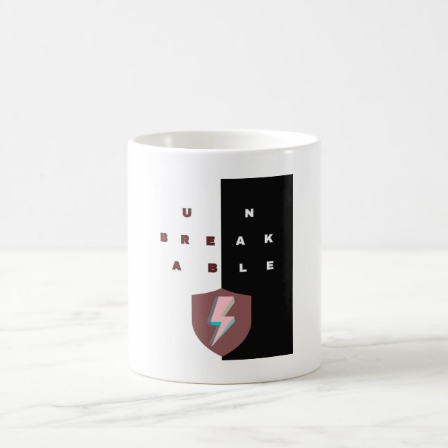 UNBREAKABLE Mug — Motivational Typography Kaffemugg (Center)
