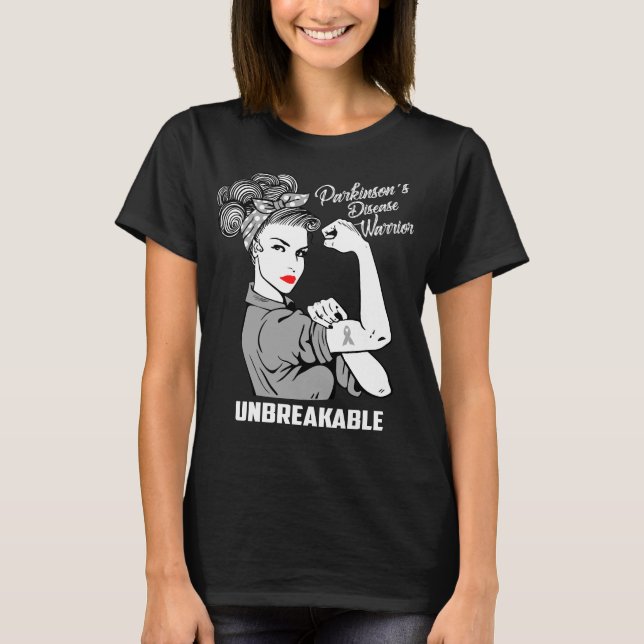 Unbreakable Parkinsons sjukdomkrigare T Shirt (Framsida)