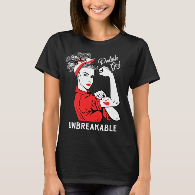 Unbreakable polsk flicka t shirt (Framsida)
