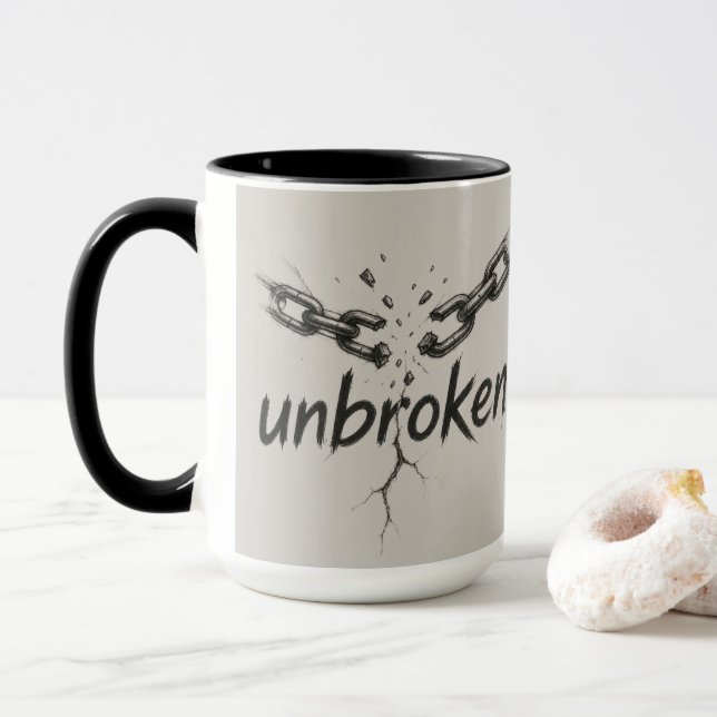 Unbroken – Broken Chain Strength & Resilience Desi Mugg (Med munk)