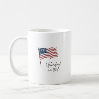 UNBURDENED WE STAND AMERICAN FLAG KAFFEMUGG