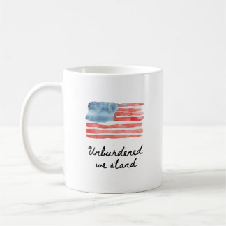 UNBURDENED WE STAND WATERCOLOR KAFFEMUGG