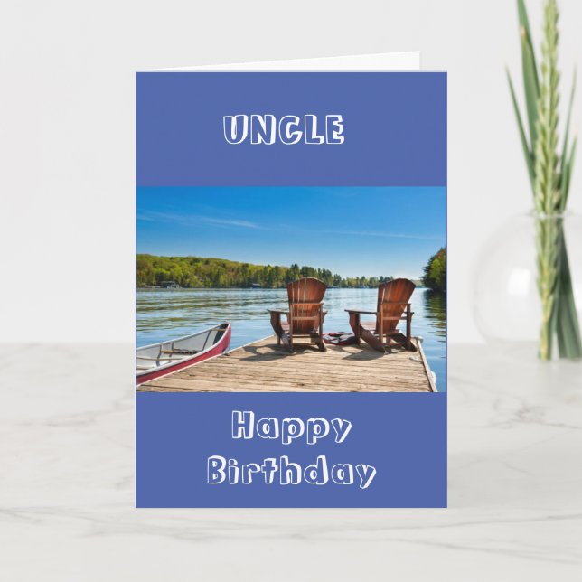 **UNCLE** ÅTNJUTA BIRTHDAY-KORTET KORT (Framsida)