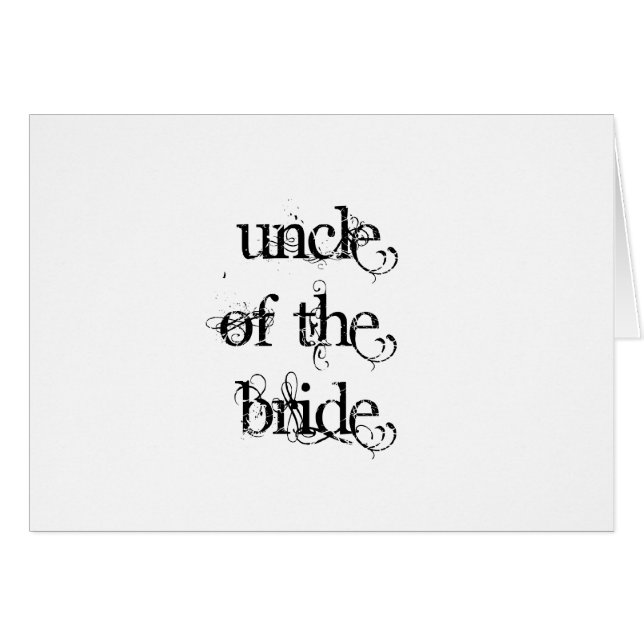 Uncle av bruden hälsningskort (Framsidan Horizontal)