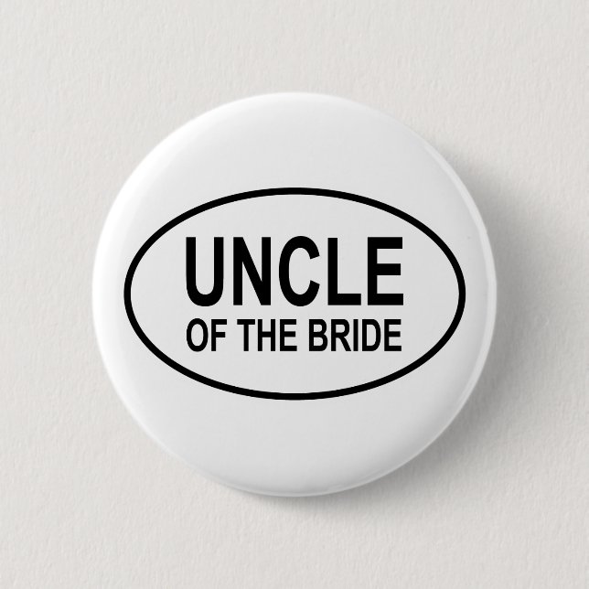 Uncle av bruden som gifta sig Oval Knapp (Framsida)