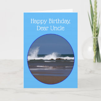 Uncle Birthday Card Ocean Design Kort