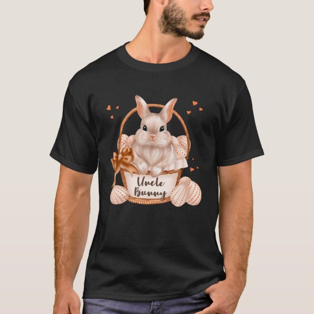 Uncle Bunny Cute Pastel Matching Family Easter Rab T Shirt (Framsida)