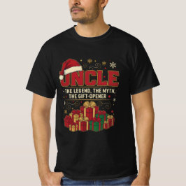 Uncle Claus – The Legend, The Myth, The Gift-Opene T Shirt