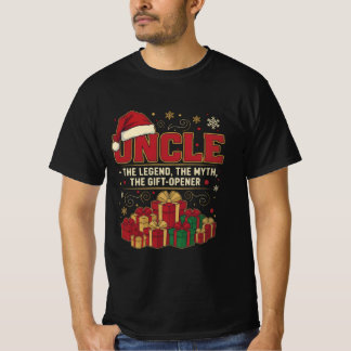 Uncle Claus – The Legend, The Myth, The Gift-Opene T Shirt
