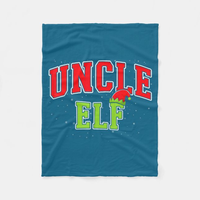 Uncle Elf Christmas Family Matching Group Xmas Unc Fleecefilt (Framsidan)