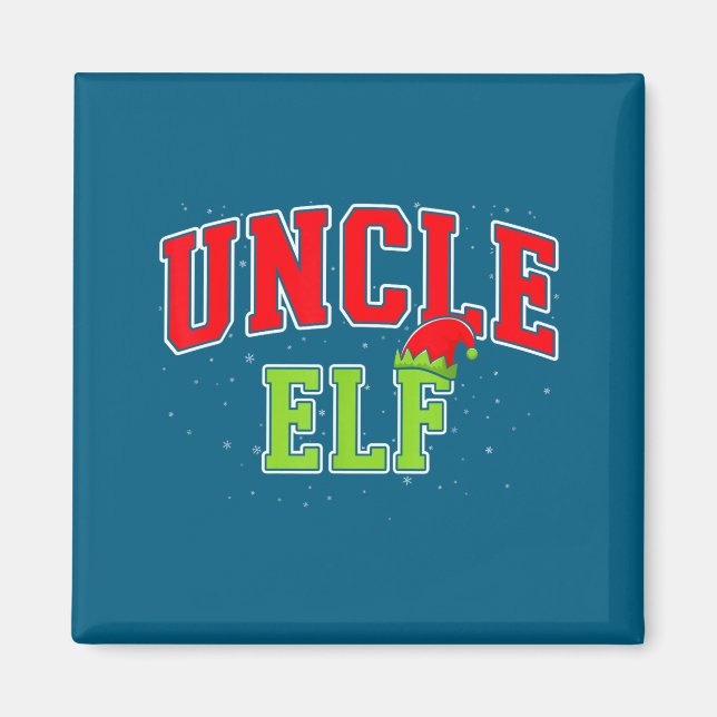 Uncle Elf Christmas Family Matching Group Xmas Unc Magnet (Framsidan)