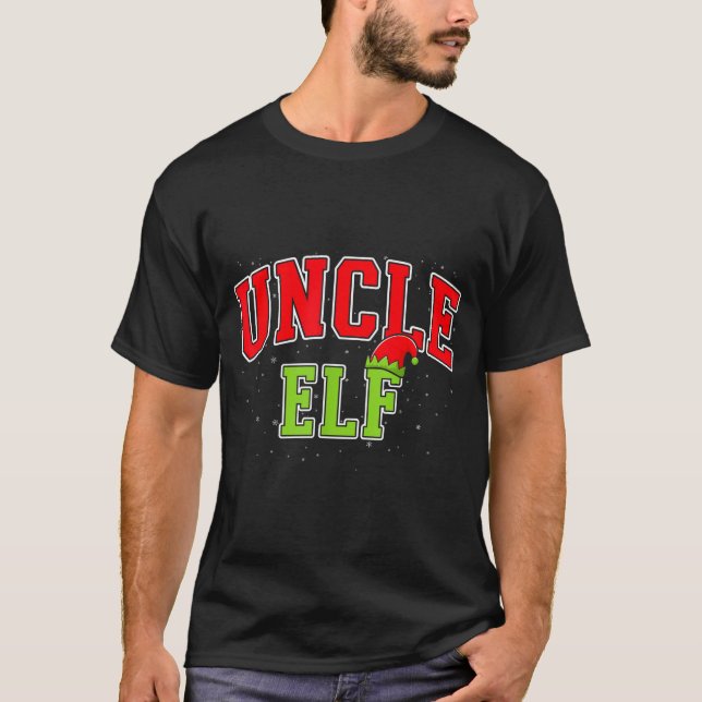 Uncle Elf Christmas Family Matching Group Xmas Unc T Shirt (Framsida)