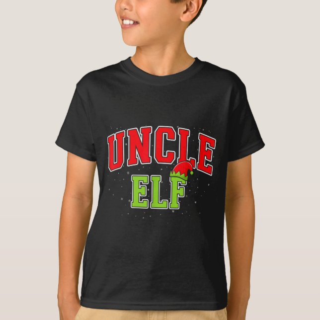 Uncle Elf Christmas Family Matching Group Xmas Unc T Shirt (Framsida)