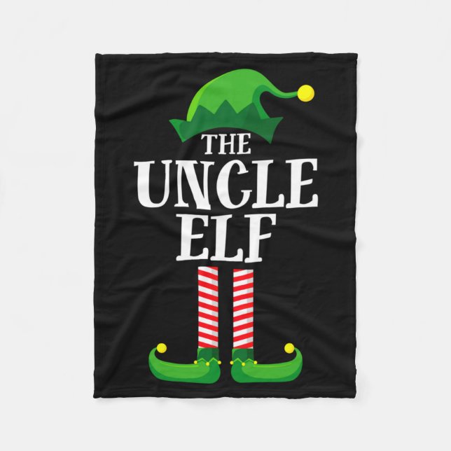Uncle Elf Matching Family Christmas Party Pajama  Fleecefilt (Framsidan)