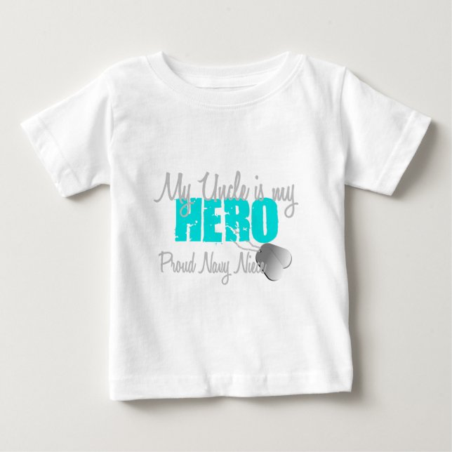 Uncle för marinbrorsdotterhjälte t-shirt (Framsida)