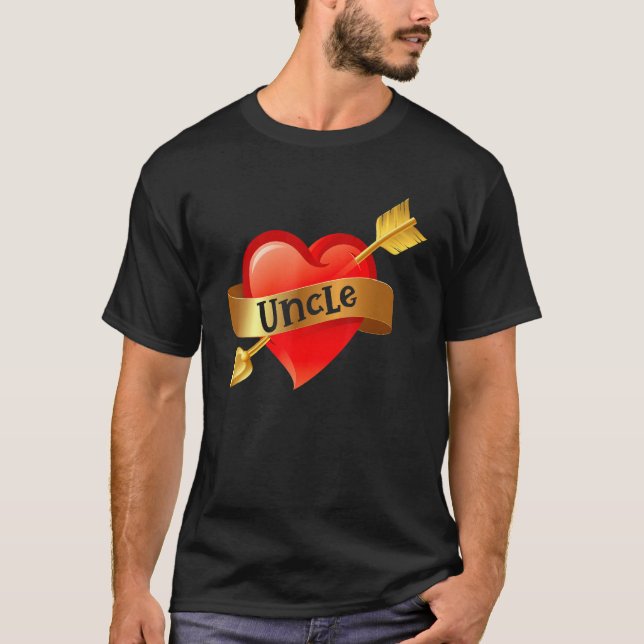 Uncle Heart Love Happy Valentines Day Cupid Uncle  T Shirt (Framsida)
