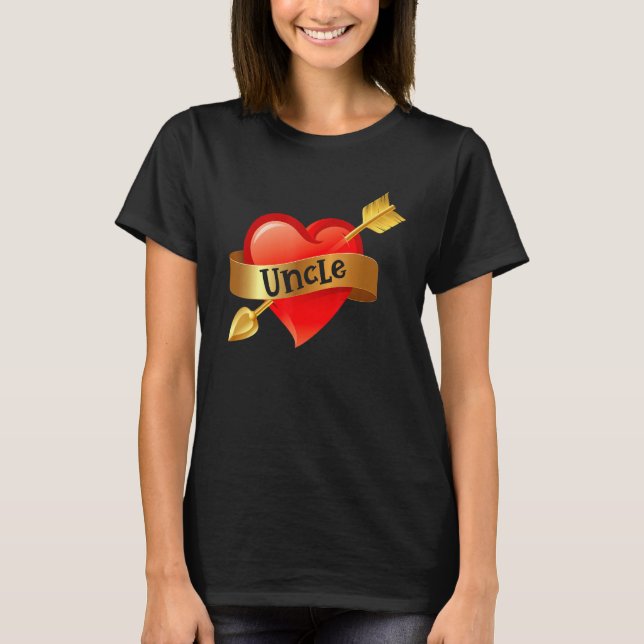 Uncle Heart Love Happy Valentines Day Cupid Uncle  T Shirt (Framsida)