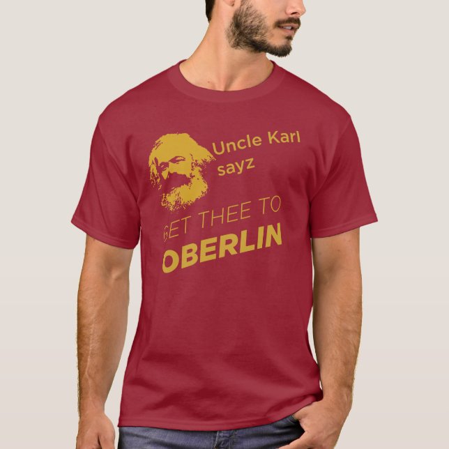 Uncle Karl: rött/mörk T-shirt (Framsida)