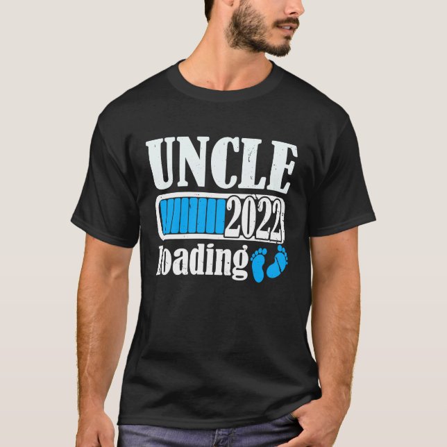 Uncle Loading 2022 New Uncle Pregnant Announcement T Shirt (Framsida)