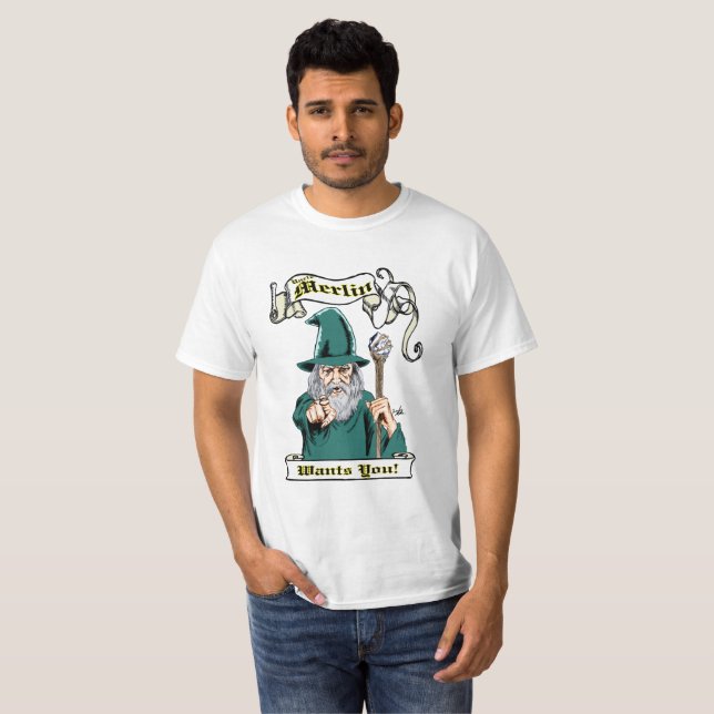 Uncle Merlin Tee Shirt (Hel framsida)