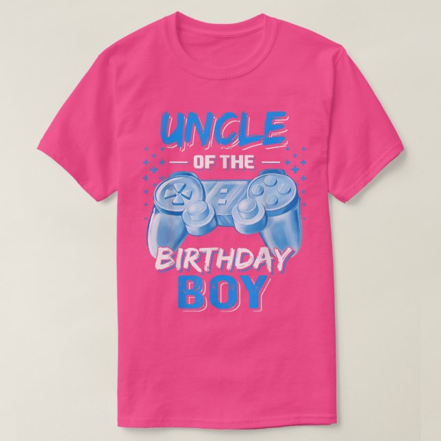 Uncle of the Birthday Boy Matching Video Game Birt T Shirt (Design framsida)