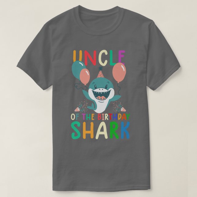 Uncle of the birthday shark shirt birthday family  t shirt (Design framsida)