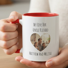 Uncle Photo Heart Mug Mugg