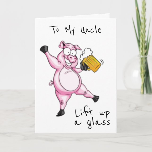 **UNCLE** REDO TILL CELEBRAT **BIRTHDAG** KORT (Framsida)