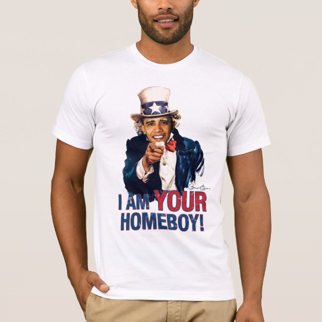 Uncle Sam - Barack Obama är min Homeboy Tröja (Framsida)
