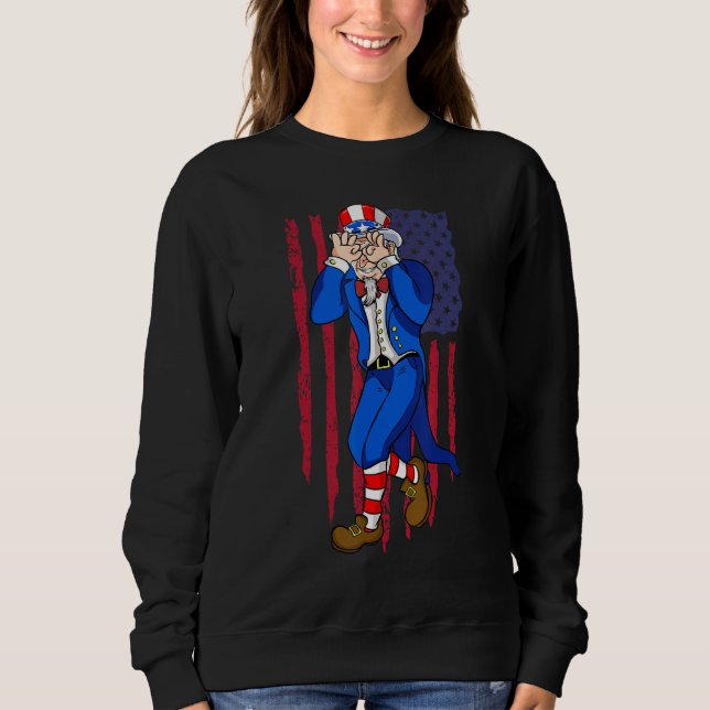 Uncle Sam Dance 4th of July Independence Day T Shirt (Framsida)