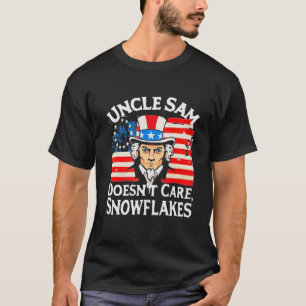 UNCLE SAM DOESN INTE CARE SNÖFLINGOR FUNny America T Shirt