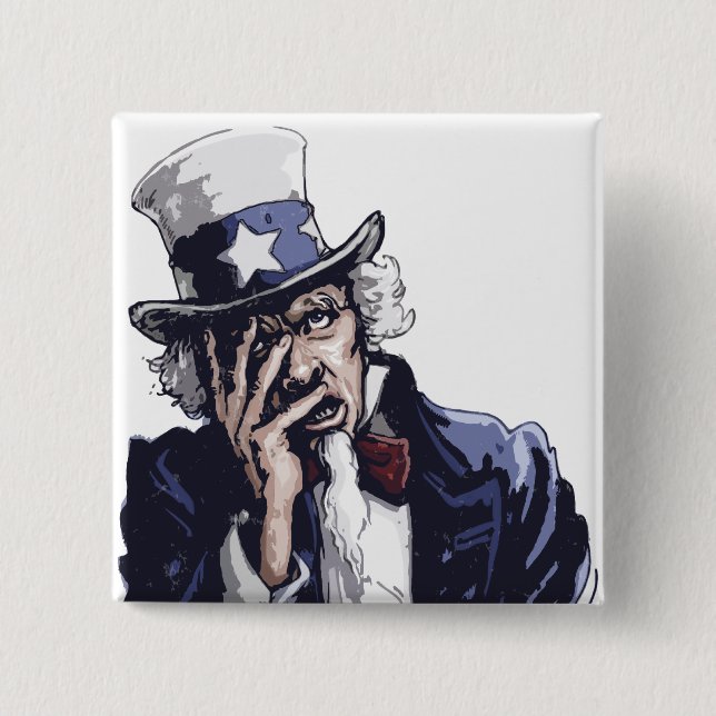 Uncle Sam Facepalm Knapp (Framsida)
