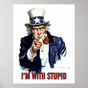 Uncle Sam - I-förmiddag med dumt Poster