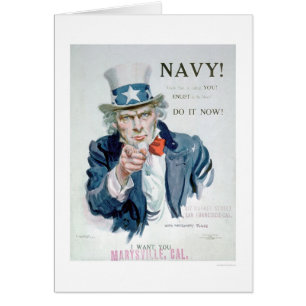 Uncle Sam kallar dig! Enlist marinen (US02148B) Hälsningskort