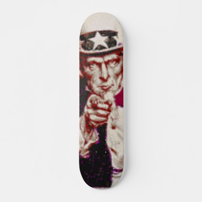 Uncle Sam kan Sk8 Skateboard Bräda 21,5 Cm (Framsida)