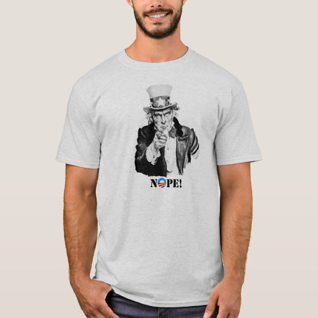 Uncle Sam - Nope - Nobama utslagsplats Tee (Framsida)