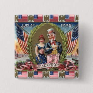 Uncle Sam och damfrihet Knapp