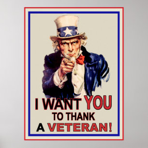 Uncle Sam önskar jag att du ska tacka en Poster