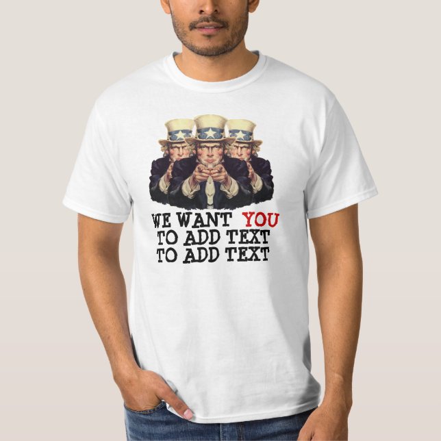 Uncle Sam önskar jag att du ska tillfoga Tröja (Framsida)