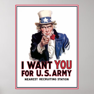 Uncle Sam "önskar jag dig ", Poster