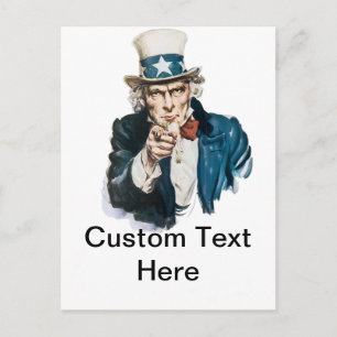 Uncle Sam önskar jag dig skräddarsy med din text Vykort