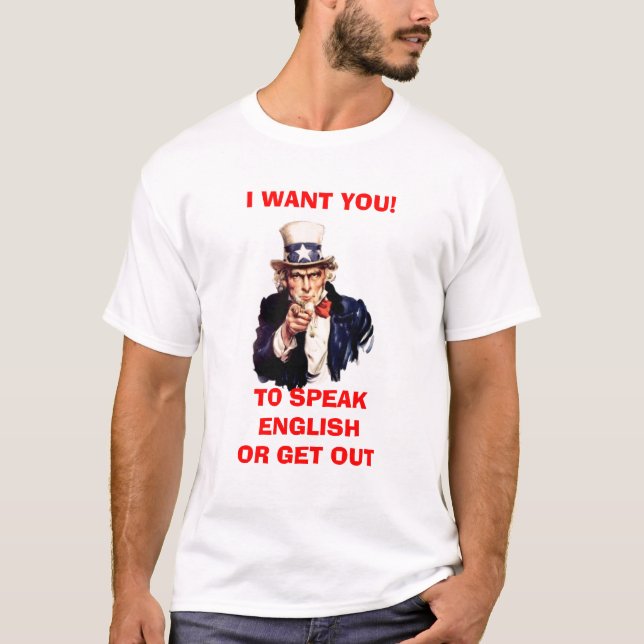 Uncle Sam ÖNSKAR JAG DIG! T-shirt (Framsida)