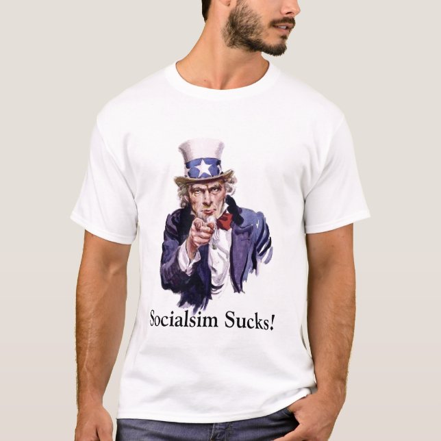 uncle-sam Socialsim suger! Tee (Framsida)