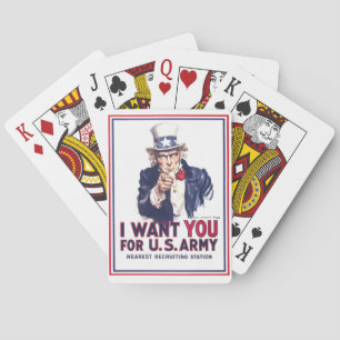 Uncle Sam som leker kort Kortlek