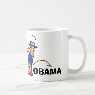 Uncle Sam som peeing på Obama Kaffemugg