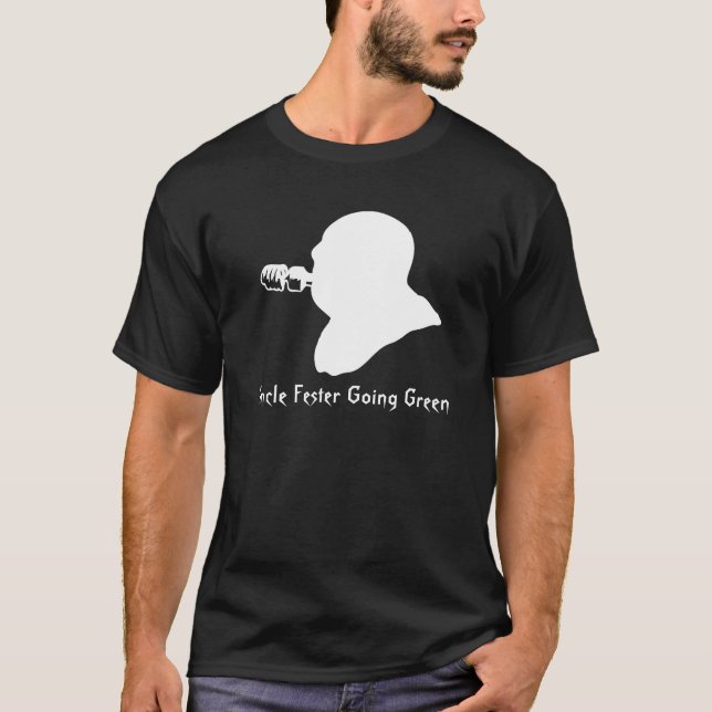 Uncle Vara sig från gående grönt för Addams familj T Shirt (Framsida)