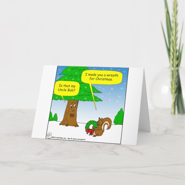 unclen x59 guppar julkrantecknaden helgkort (Framsida)