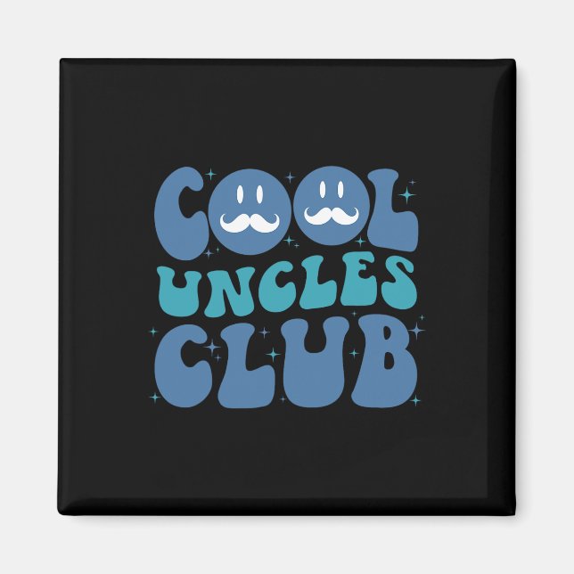 Uncles Klubb Groovy Retro Fars dag New farbror Com Magnet (Framsidan)